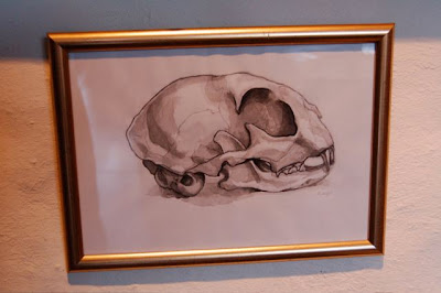 ophelia keys cat skull painting