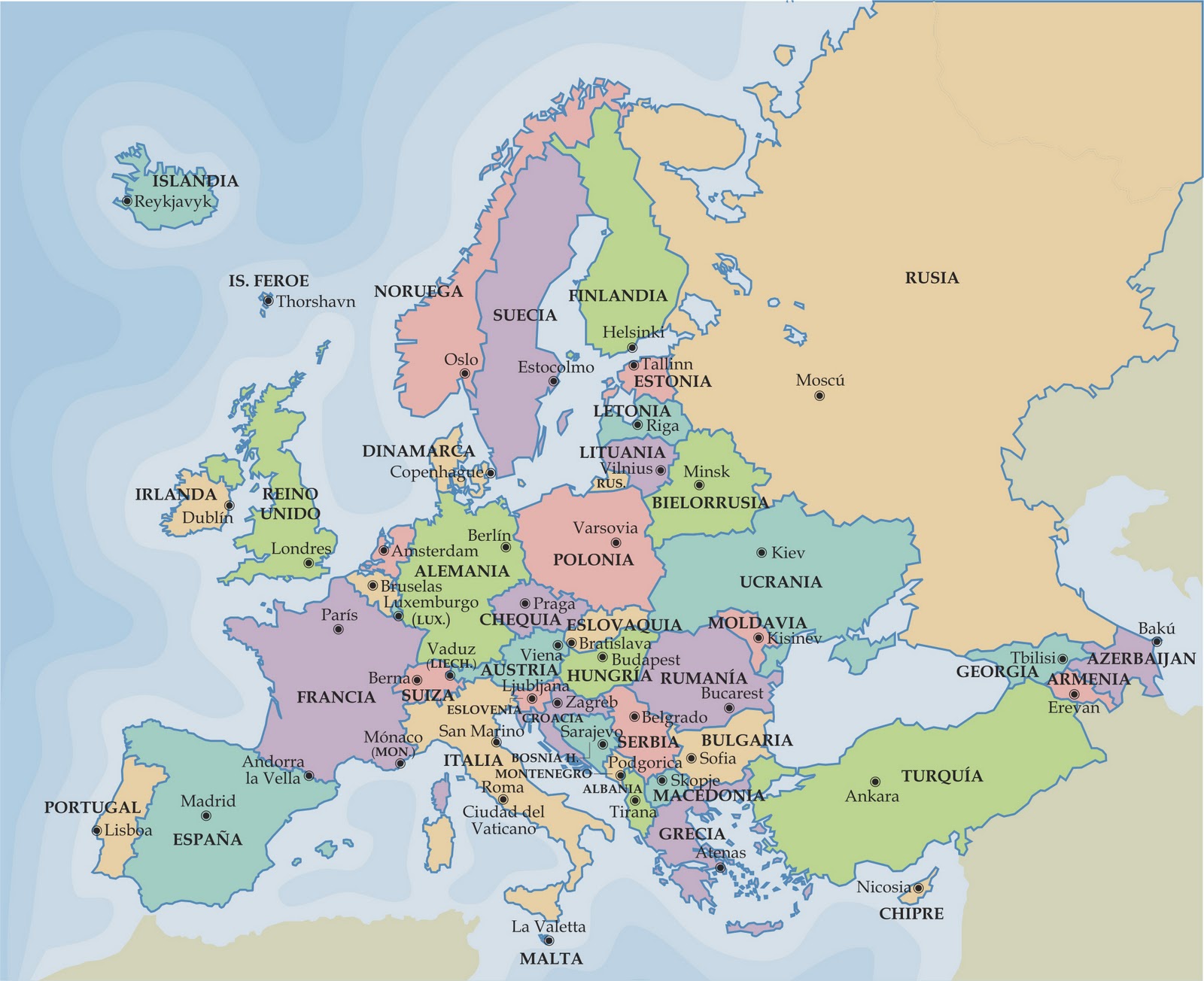 "SEXTO A" posee un blog: Geografía política de Europa. "COLOCA EN EL MAPA"