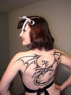 dragon motif tattoo ideas girl