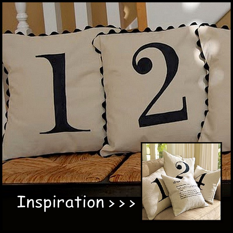 Dollar Store Crafter Number Pillows