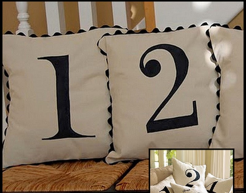 Dollar Store Crafter Number Pillows