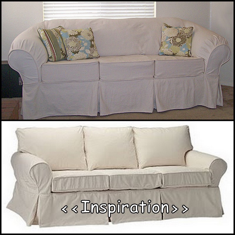 Dollar Store Crafter Couch Slipcover