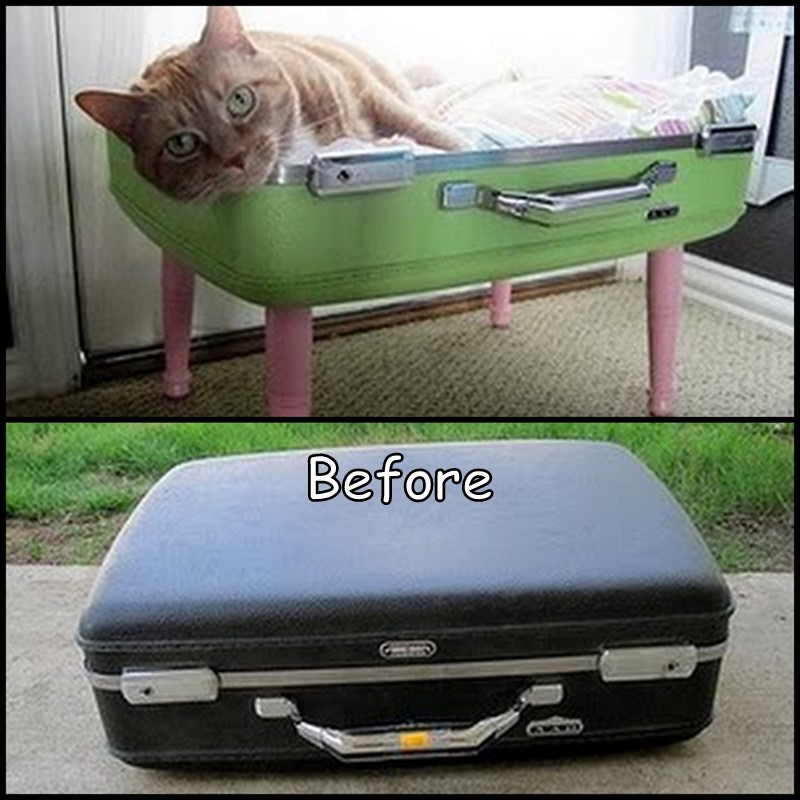 Dollar Store Crafter Pet Bed From A Suitcase