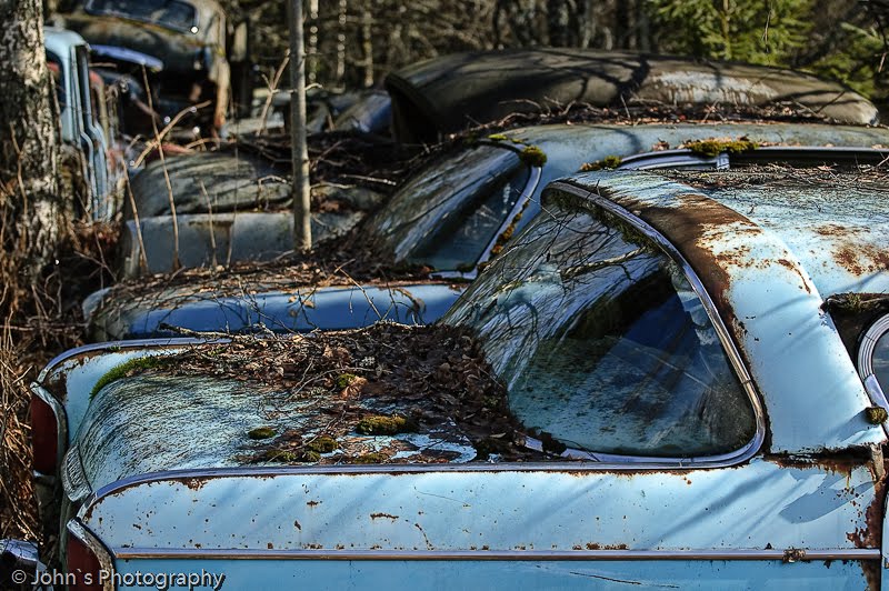 Old rusty cars Car cemetery B stn s Easter 2010 3