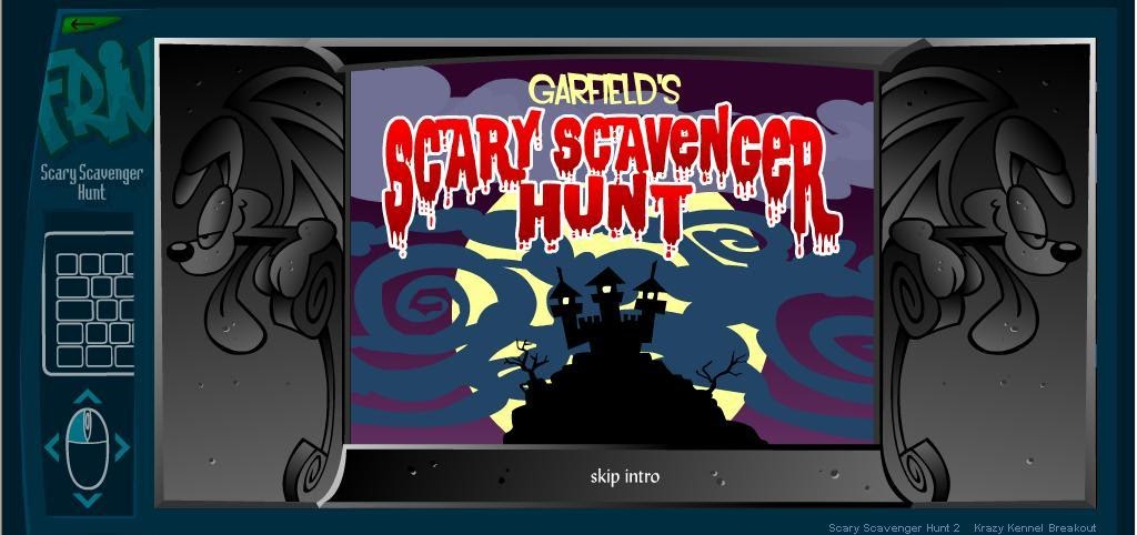 Garfield Scary Scavenger Hunt 2 Play Game