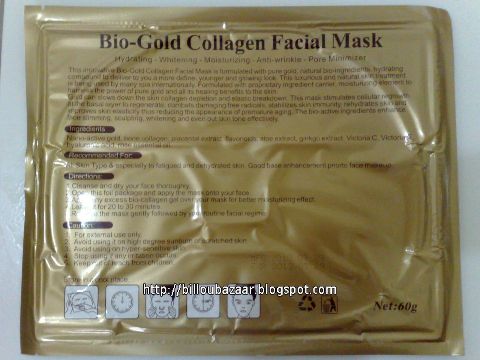 Download Billou Bazaar Bio Gold Collagen Face Mask Our Best Seller Yellowimages Mockups
