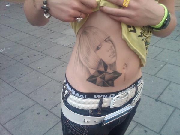 lady gagas tattoos. The Lady Gaga tattoo on the