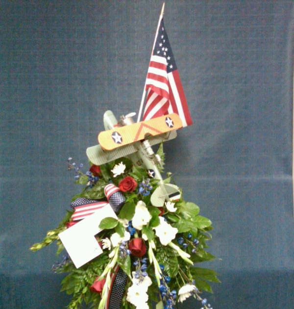 Sapps Florist Most Unique Designs of the Day Airplane in Flower Arrangements?