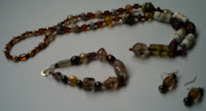 brown set of jewellery