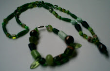 green necklace and bracelet