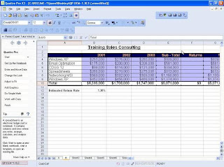 Hoja De Calculo Excel Calc Corel Wordperfect Office Quattro Pro