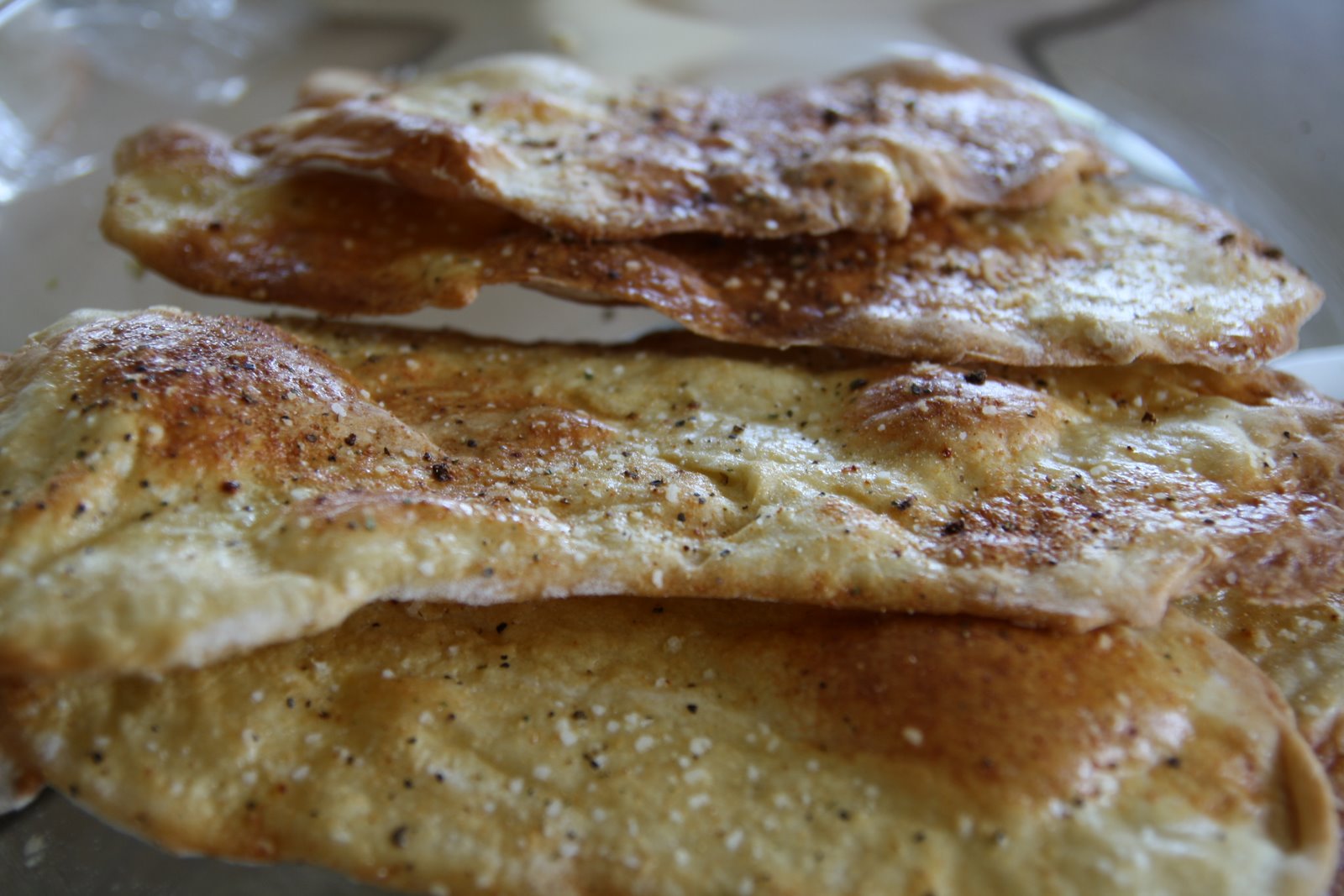 In the Klop Kitchen Herbed (or peppered) Flatbread Crackers