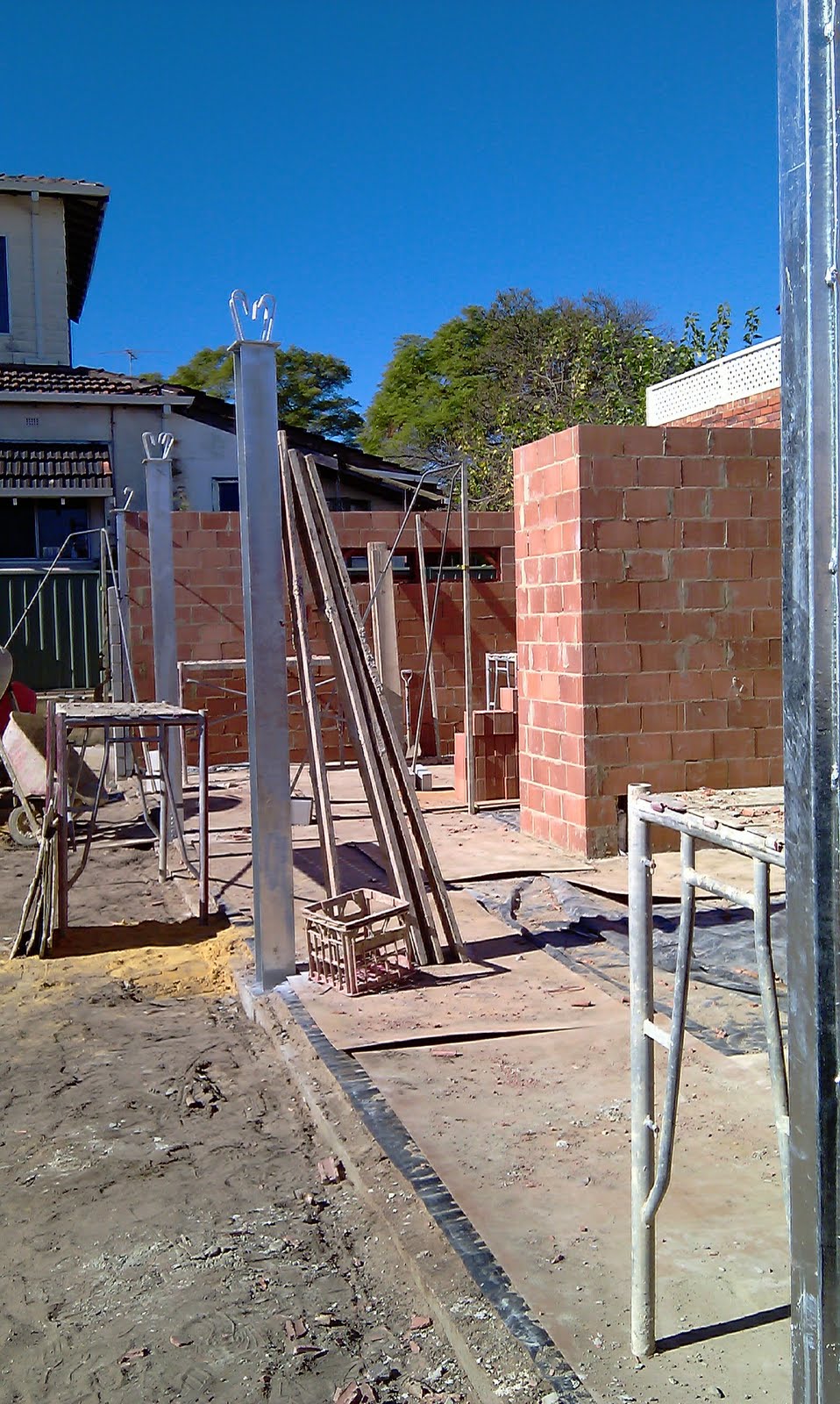apartment house bricks to plate height