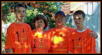 "2008 Pumpkin Walk" - He *is* taller than me, but not THAT much!  He's standing on a hilly spot!