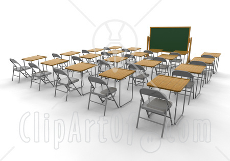 Empty school classroom