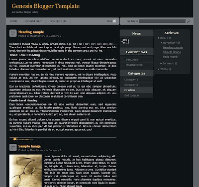 Genesis Blogger Template