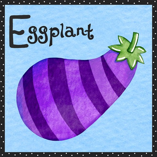 FICHAS DE APRENDIZAJE DEL IDIOMA INGLÉS EGGPLANT (BERENJENA) FICHAS PARA NIÑOS