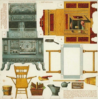 RECORTABLES PARA NIÑOS: MUEBLES RECORTABLES PARA CASITAS DE MUÑECAS