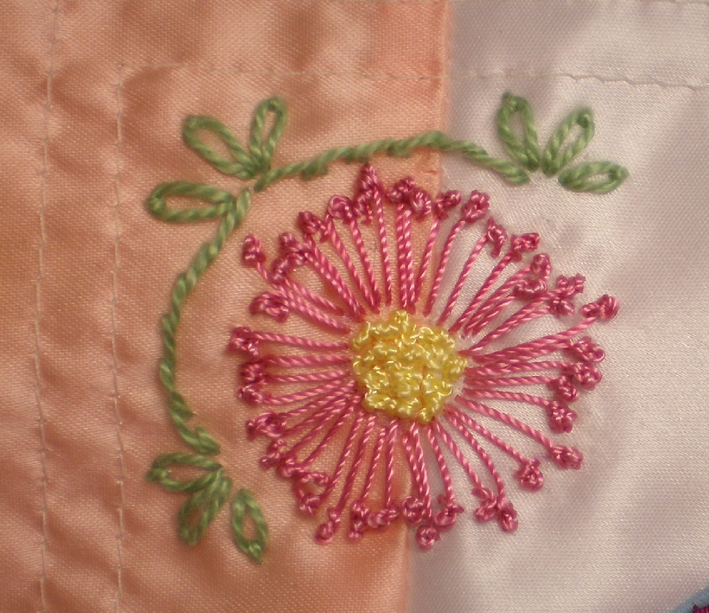 Brazilian+Embroidery+Tutorials Lots of pistil stitches and french knots make up this flower I used ...