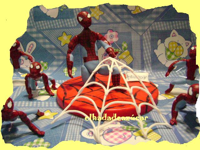 adorno para torta hombre araña