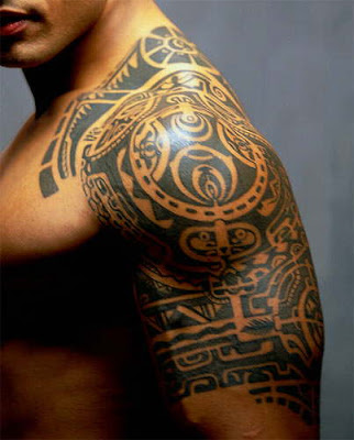 Hawaian maori sleeve tattoo design. When you want something exotic in style,