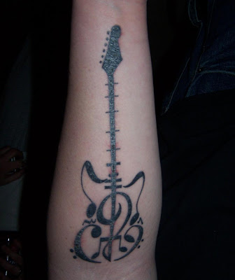 bass guitar tattoo. Designs: Guitar Tattoo