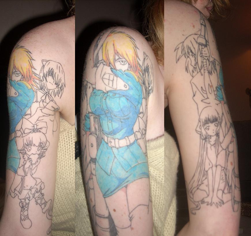 tattoo anime. Anime Sleeve Tattoo Design