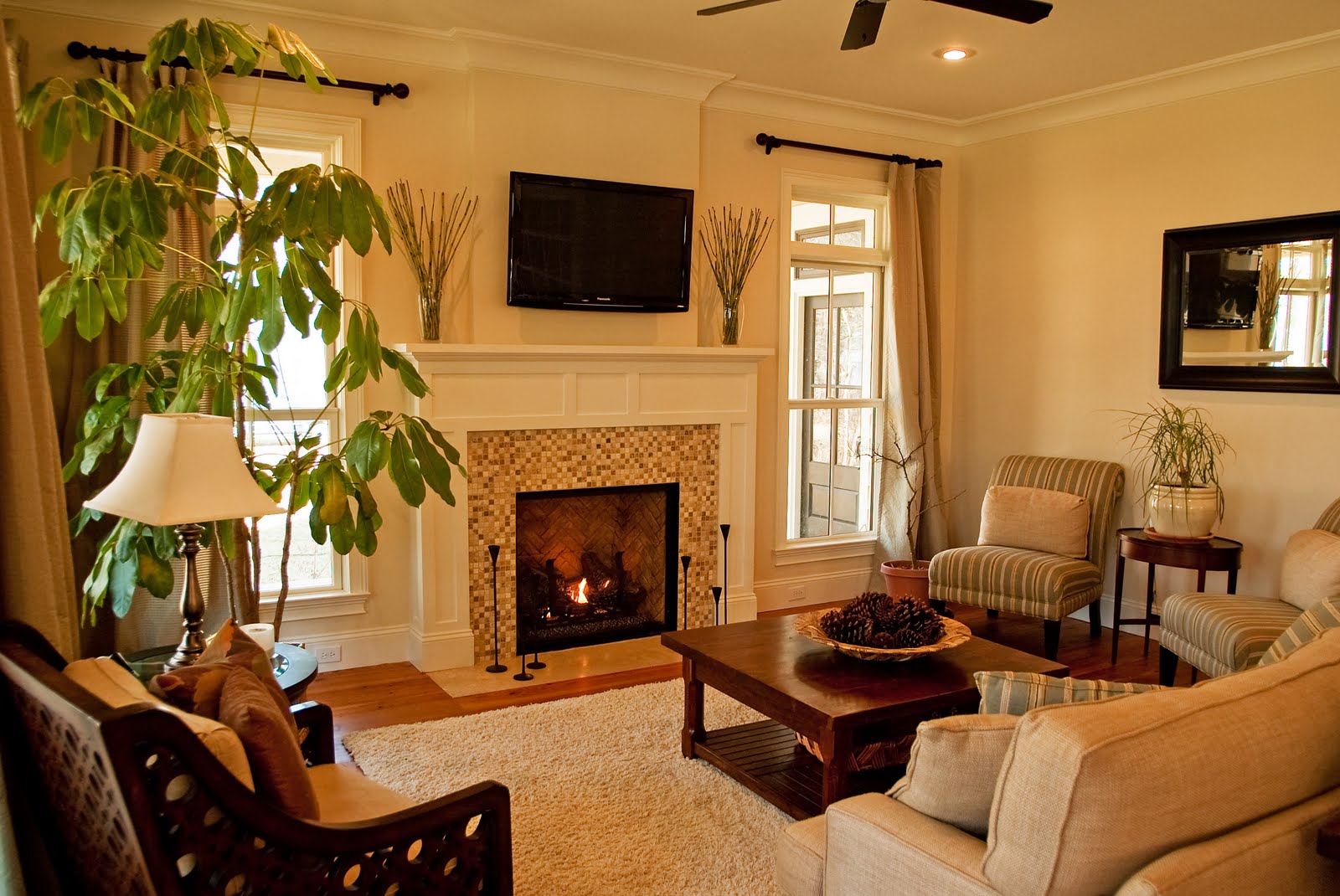 Living Room Designs with Fireplaces