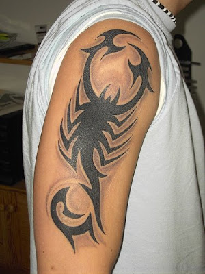 Scorpio Zodiac Tattoo Design On Male Arm Tribal Scorpion tattoo girls Tribal