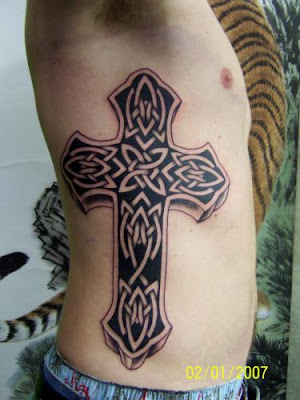 Celtic Cross Tattoo Design on Body