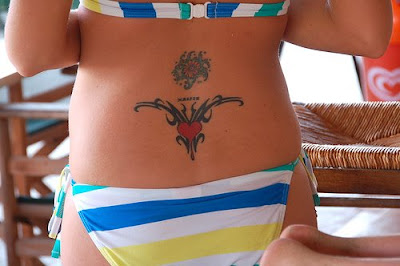 heart lower back tattoo women sexy girls