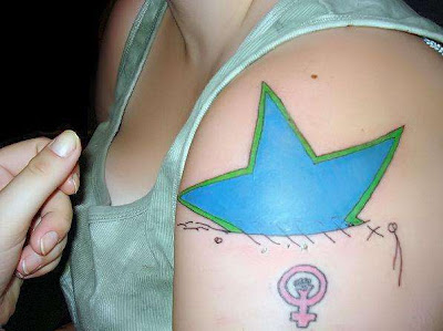 star tattoo arm women sexy girls