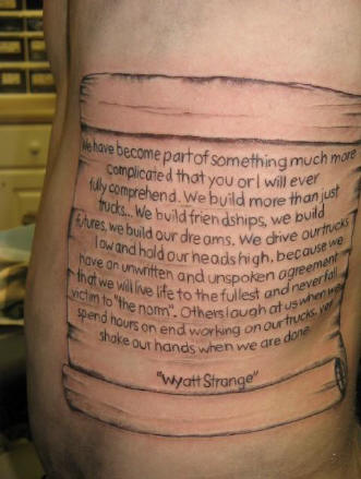 quotes on tattoos. Tattoo Quotes On Ribs For