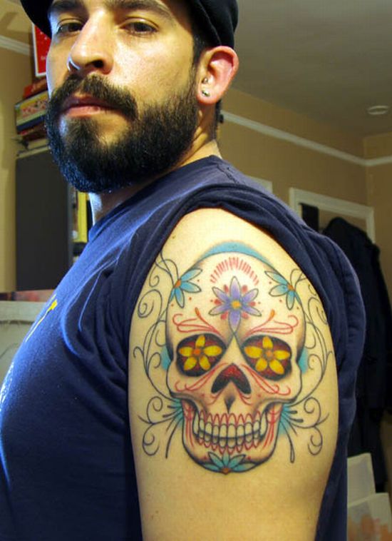 day of dead skull. day of dead skull tattoos.