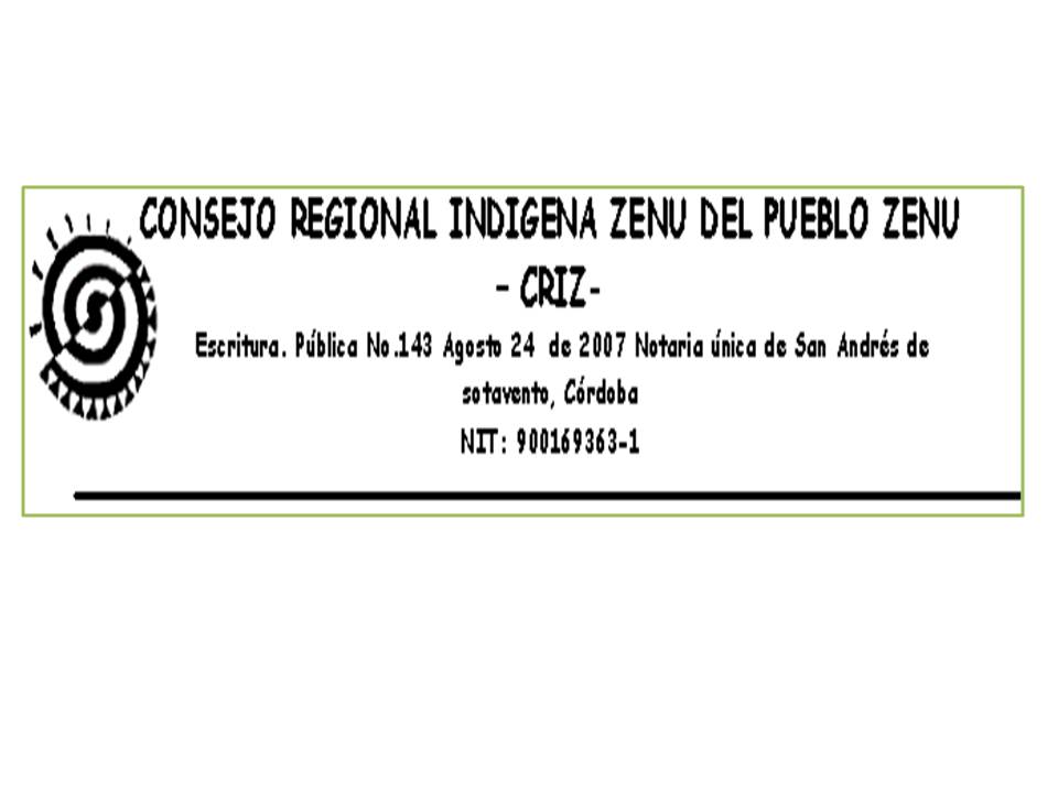 Consejo Regional Indigena  Zenù "CRIZ"