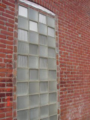 Glass block window from the