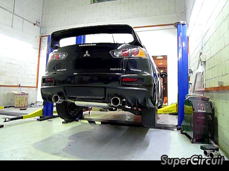 SUPERCIRCUIT Exhaust Pro Shop Mitsubishi Lancer Twin Rear Exhaust Conversion