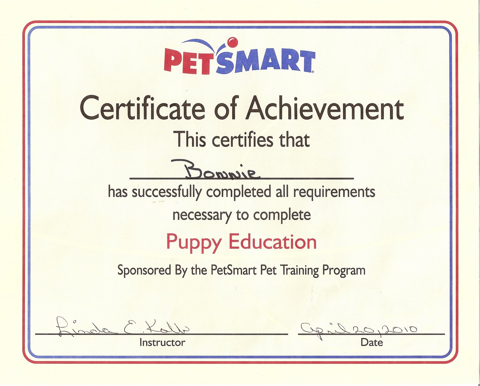 Dog Obedience Graduation Certificate  Proven Dog Training With Regard To Service Dog Certificate Template