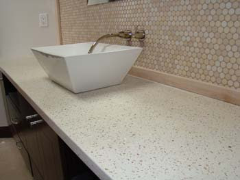 Example of professional concrete countertops in bathroom