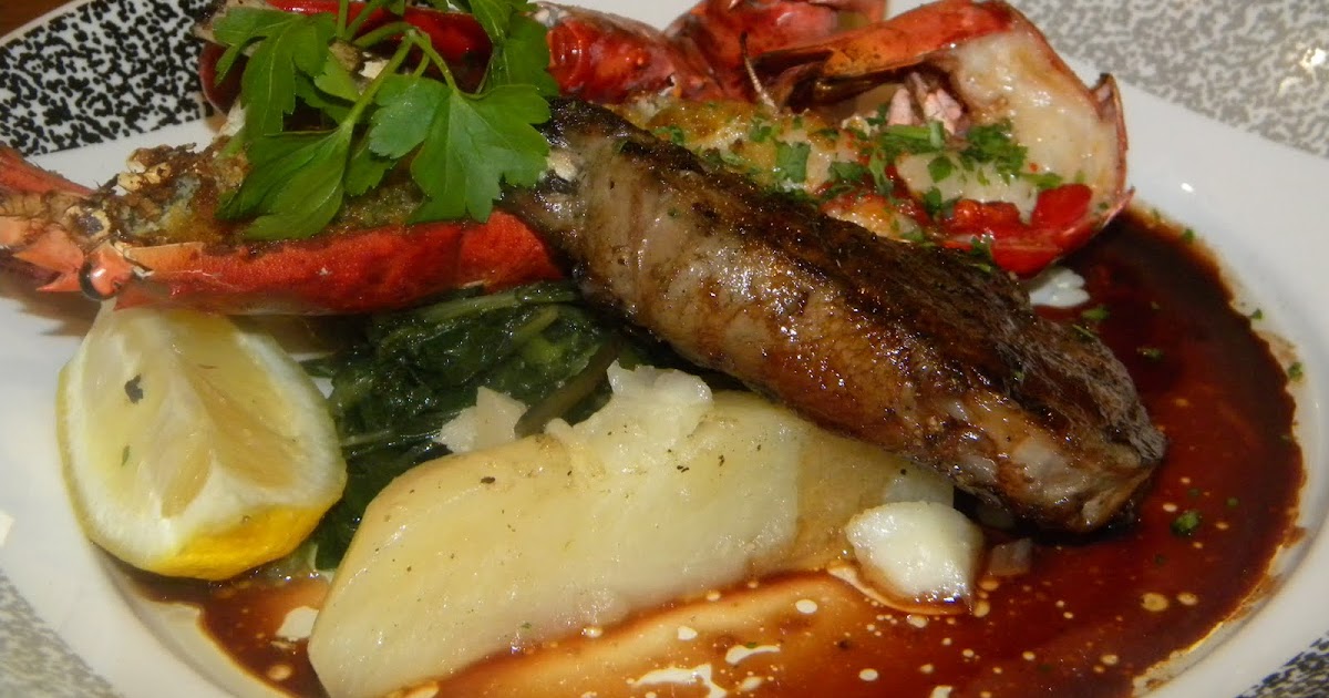 Kellari DC fish of the Day Roasted lobster and grilled lamb chops