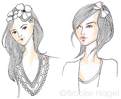 Girls Line on Fabulous Doodles Brooke Hagel Fashion Illustration Blog  Doodle