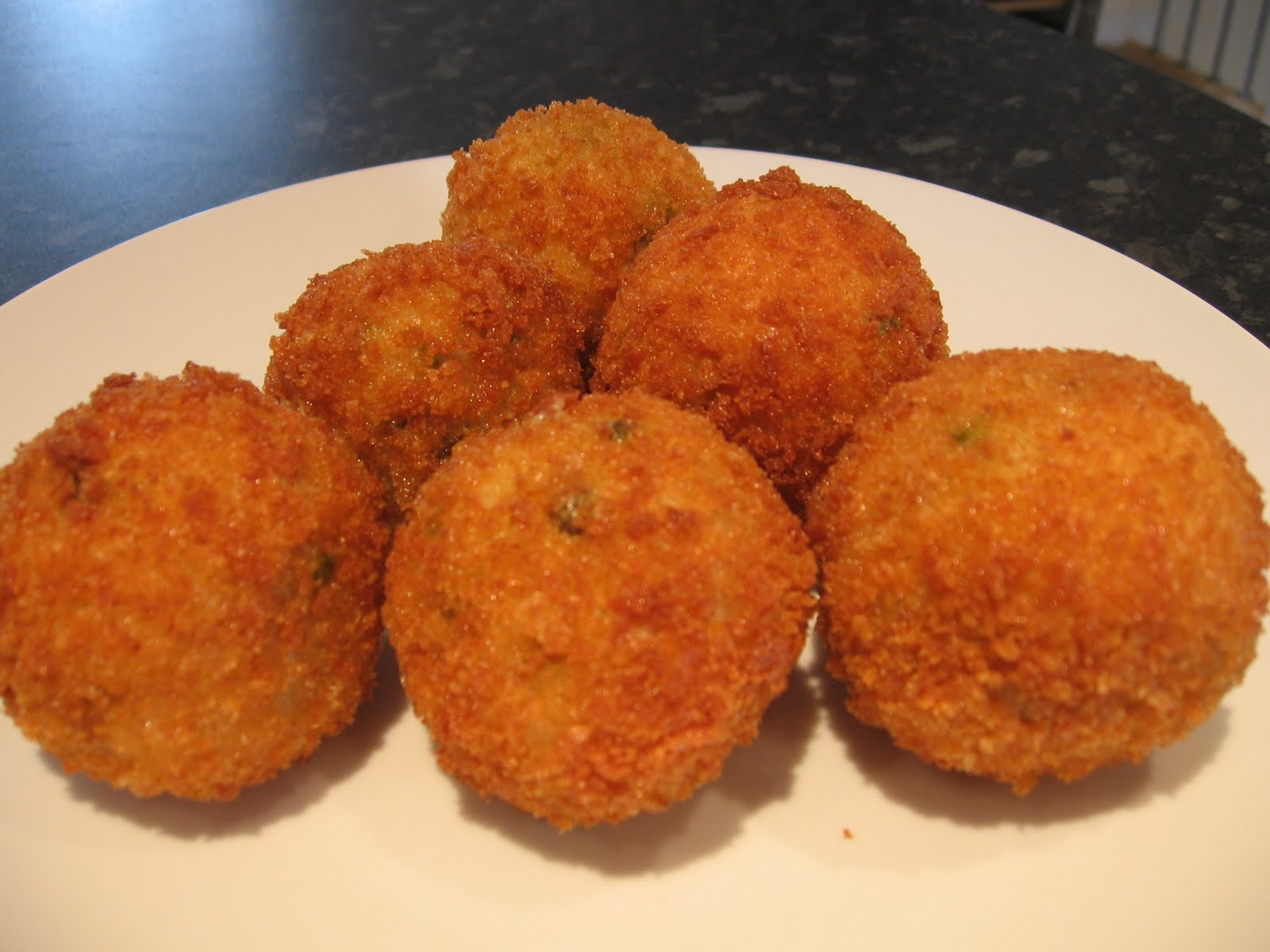 Start Again at Zero Pea and mint arancini