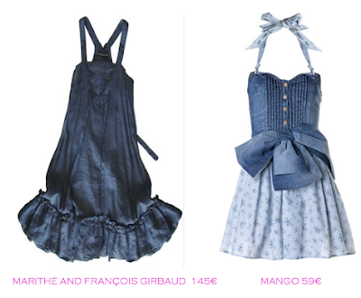 Comparativa precios: Vestidos denim: Marithé and François Girbaud 145€ vs Mango 59€