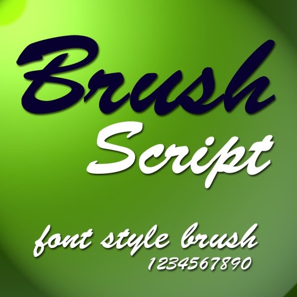 Efeito Brush Script Font