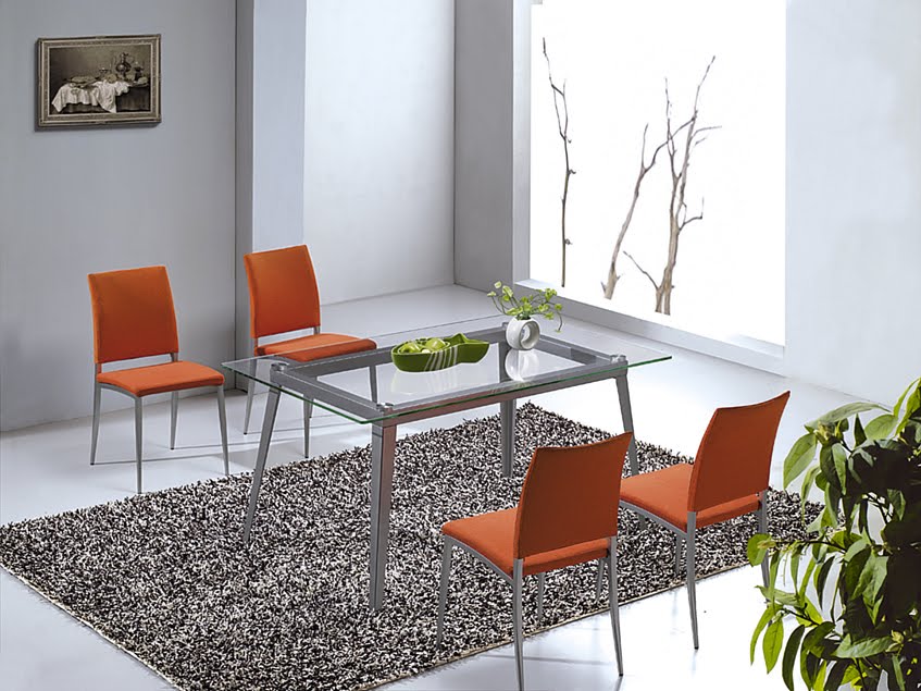 Decoración de interiores brezo: mesas de cristal