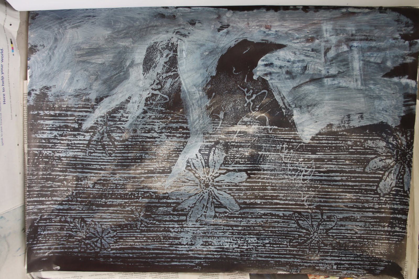 Sue Brown Printmaker SKETCH BOOK EXPERIMENTS