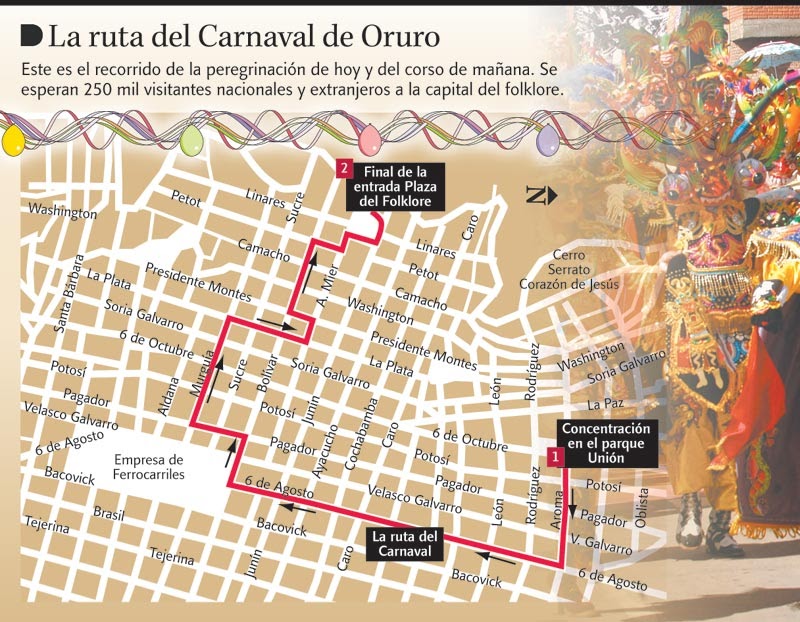 50 mil bailarines peregrinan para la Virgen del Socavón Ruta Carnaval