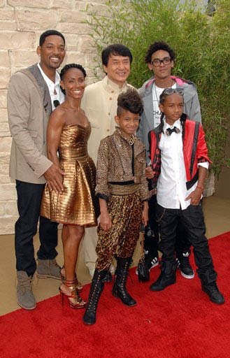 jaden smith and madison pettis. The Smith Family With Jackie Chan