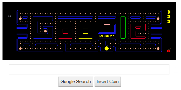 Google Doodle Presents Pacman: Play Pacman Online