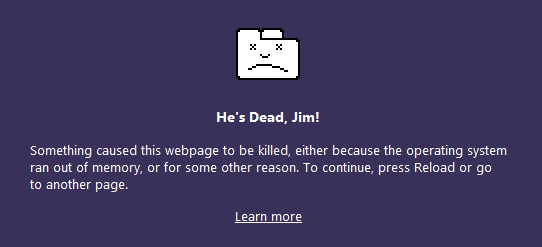 He's dead Jim